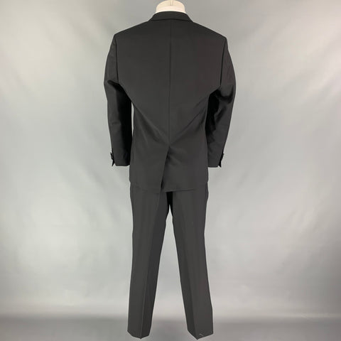 BOSS by HUGO BOSS Size 38 Black Two Toned Virgin Wool Tuxedo Suit