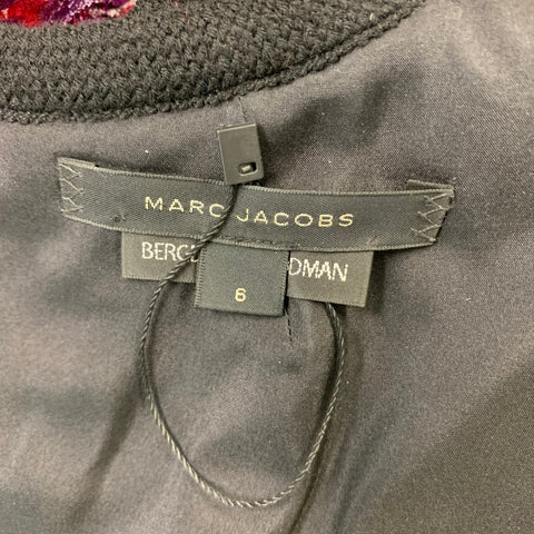 MARC JACOBS Vestido recto de jacquard con mezcla de acetato multicolor talla 6