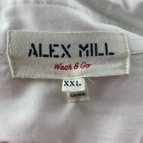 ALEX MILL Size XXL White Solid Cotton Button Down Long Sleeve Shirt