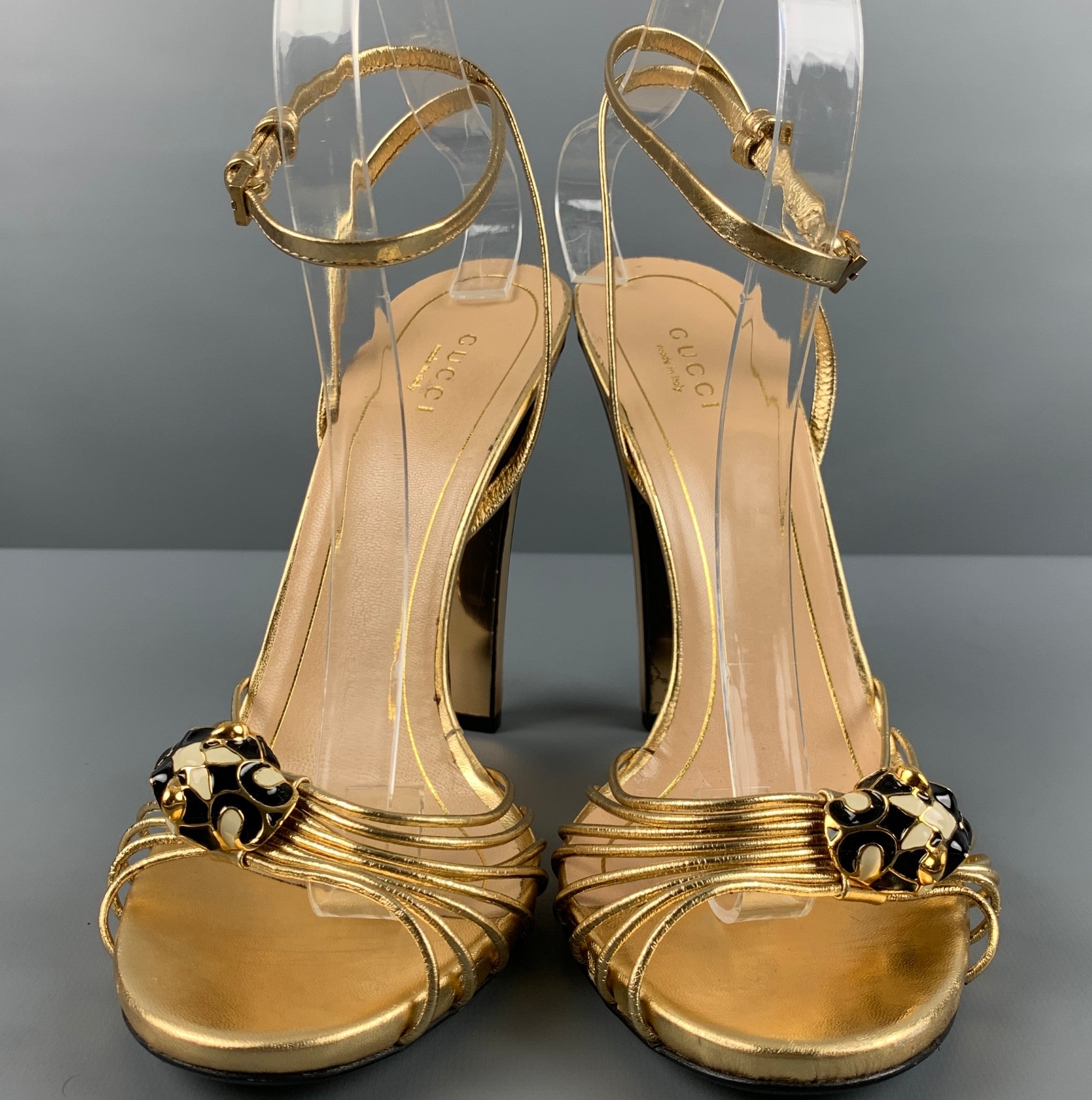 Treasures of NYC - Gucci Gold Gem Heels