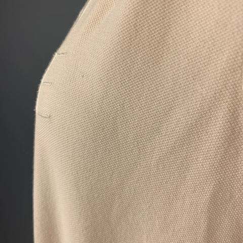 MAISON KITSUNE Size S Beige Cotton Embroidered Polo Casual Top