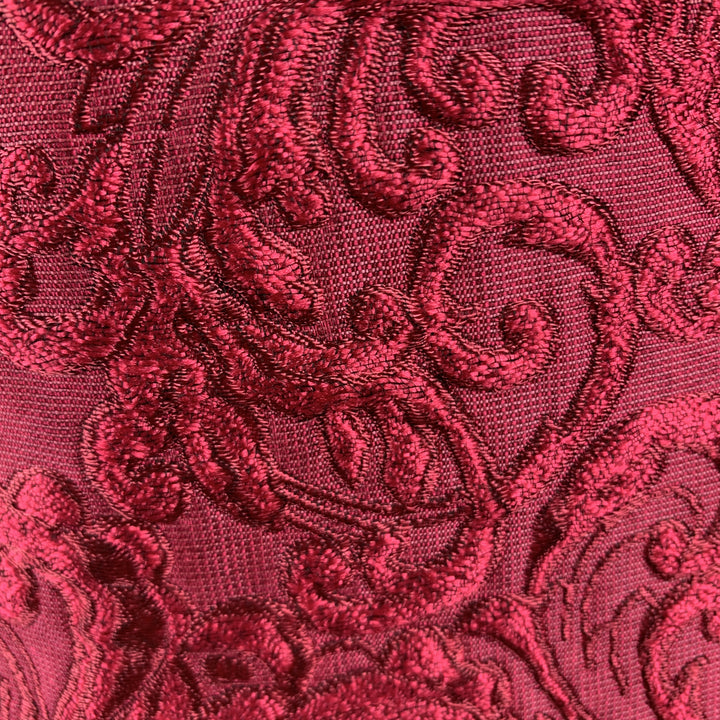 DOLCE & GABBANA Size 38 Raspberry Pink Brocade V Neck Vest