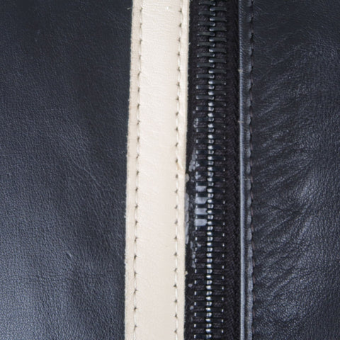 NEIL BARRETT M Brown Leather Moto Inspired Jacket