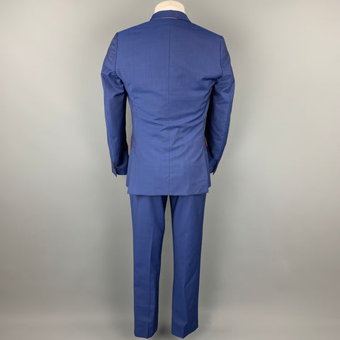 PAUL SMITH Soho Fit Size 38 Regular Blue Wool / Mohair Notch Lapel Suit