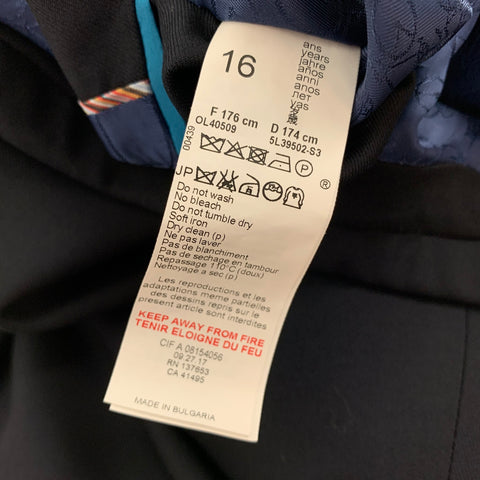 PAUL SMITH Junior Size 16 YRS  Navy Wool Notch Lapel Suit
