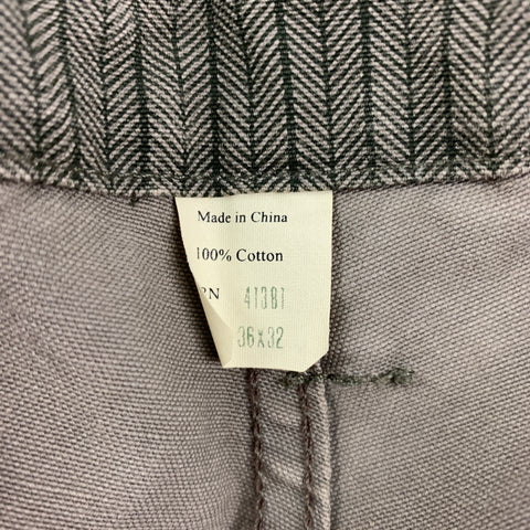 RRL by RALPH LAUREN Size 36 Olive Herringbone Cotton Utility Casual Pants