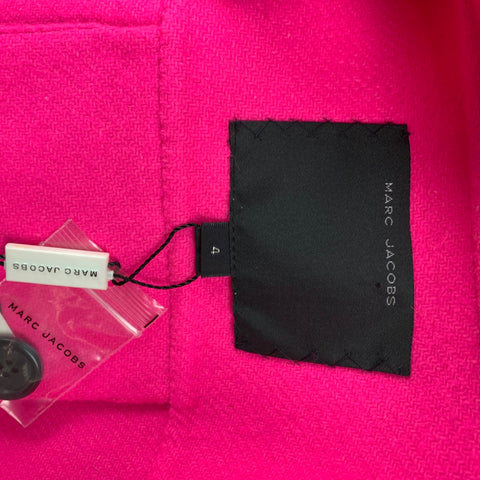 MARC JACOBS Chaquetón cruzado de lana rosa talla 4