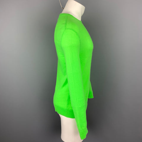 NICK WOOSTER x PAUL SHARK Size M Green Cashmere / Nylon Crew-Neck Pullover
