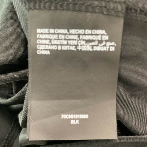 BEBE Taille L Noir sur Noir Nylon Mélange Tissus Mélangés Robe Sans Manches