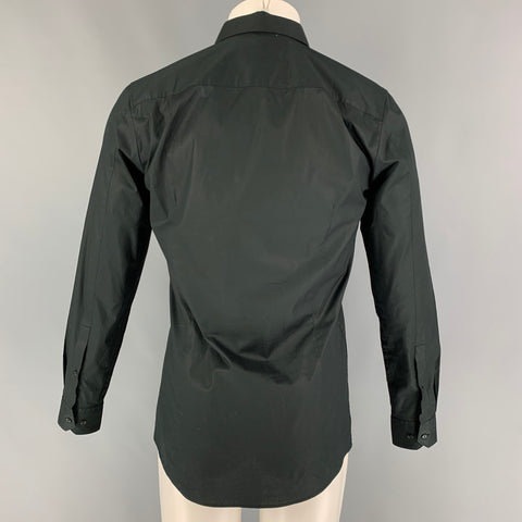 HUGO BOSS Size S Black Cotton Button Up Long Sleeve Shirt