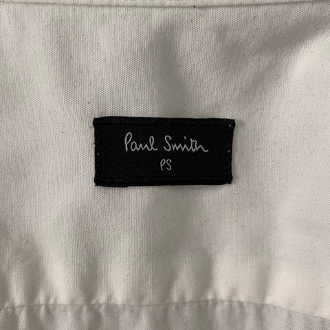 PAUL SMITH Size L Solid Cotton Button Up  White Long Sleeve Shirt