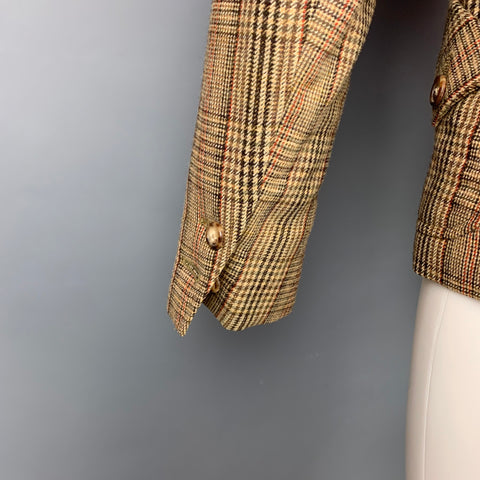 PAUL SMITH Size M Tan & Brown Plaid Wool Notch Lapel Sport Coat