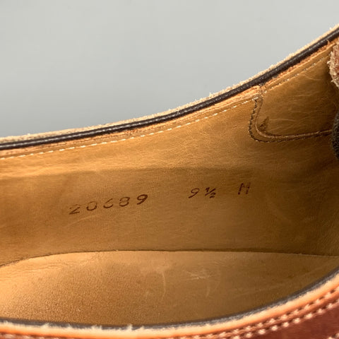 MAGNANNI Size 10.5 Brown Antique Leather Lace Up Shoes