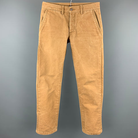GROWN&SEWN Size 31 Tan Canvas Button Fly Casual Pants