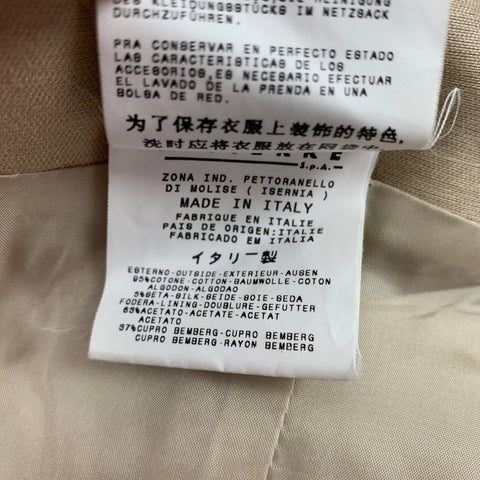 VERSUS by GIANNI VERSACE Size 4 Champagne Cotton Silk Cocktail Dress