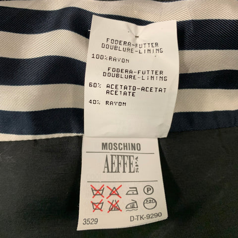 MOSCHINO Cheap and Chic -Martini Cocktail- Size 44  Black White Stripe Cotton Vest