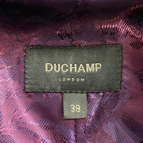 DUCHAMP Size 38 Dark Purple Cotton Buttoned Vest