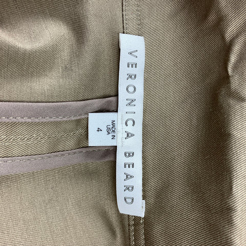 VERONICA BEARD Size 4 Khaki Cotton / Polyurethane Jacket