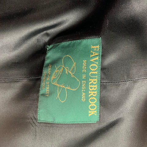 FAVOURBROOK Size 48 Red Gold Jacquard Silk Buttoned Vest