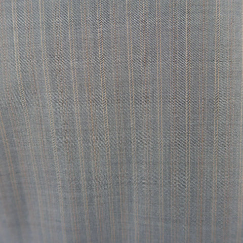 ERMENEGILDO ZEGNA 48 Long Blue Striped Wool Single Breasted Notch Lapel Suit ERMENEGILDO ZEGNA