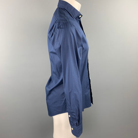 RALPH LAUREN Size S Navy Cotton Button Up Long Sleeve Shirt