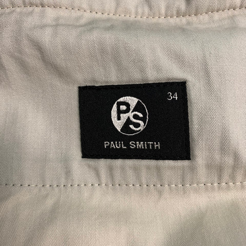 PS by PAUL SMITH Size 44 Black Cotton Elastane Notch Lapel Suit