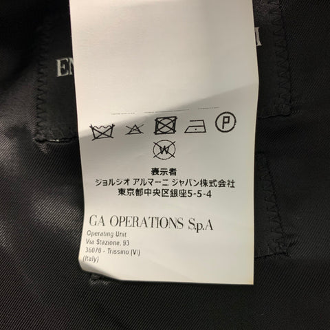 EMPORIO ARMANI Size 42 Grey Black Woven Wool Peak Lapel Tuxedo
