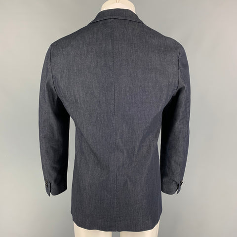 GIORGIO ARMANI Size 38 Indigo Cotton Sport Coat