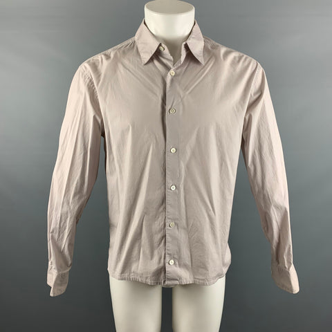 THEORY Size M Pink Dusty lilac Cotton / Elastane Long Sleeve Shirt