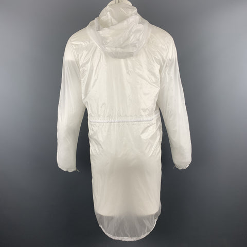 D.GNAK by KANG D. Size 38 White Sheer Nylon Zip Up Windbreaker Anorak