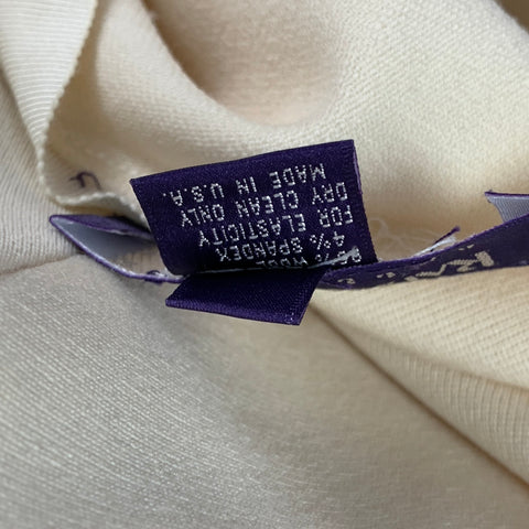 Colección RALPH LAUREN Talla 10 Falda larga acampanada de lana color crema