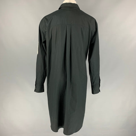 BED J.W. FORD Size S Black Applique Cotton Long Shirt