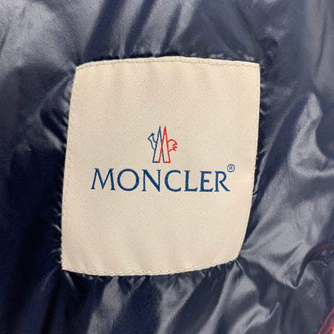 MONCLER Size L Navy Quilted Nylon Zip Up Jacket