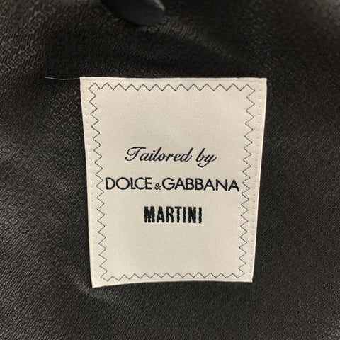 DOLCE & GABBANA SS 17 Size 42 Gold Jacquard Polyethylene Notch Lapel Sport Coat