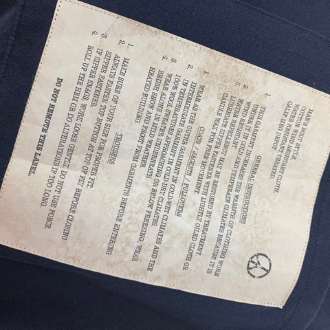 MONITALY Size M Navy Sateen Double Breasted Coat