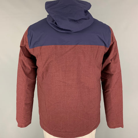 KJUS Size M Burgundy Navy Color Block Polyester Wool Zermatt Jacket