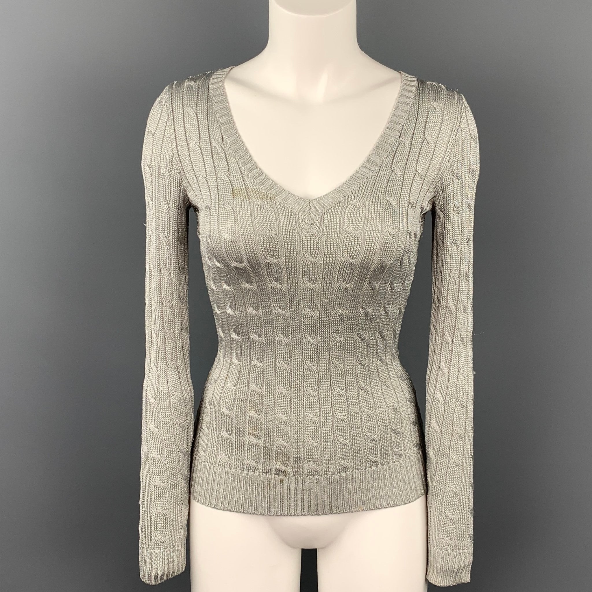 Black Label hotsell Ralph Lauren Silver Sweater