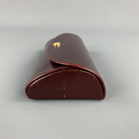 GOLDPFEIL Burgundy Leather SNap Closure Eyewear Case