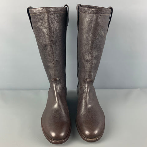 E. VOGEL Size 11 Brown Leather Pull On Boots