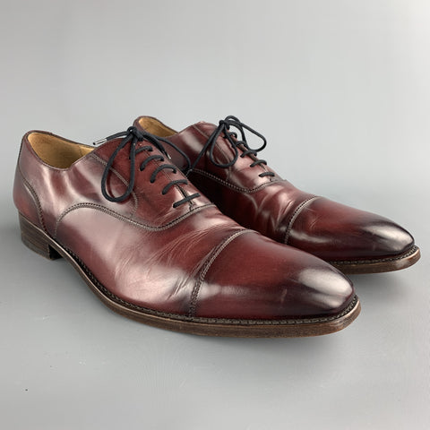 CALZOLERIA HARRIS Taille 13 Chaussures à lacets en cuir antique bordeaux