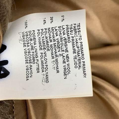 MAISON MARTIN MARGIELA Size 38 Tan Textured Wool Blend Coat