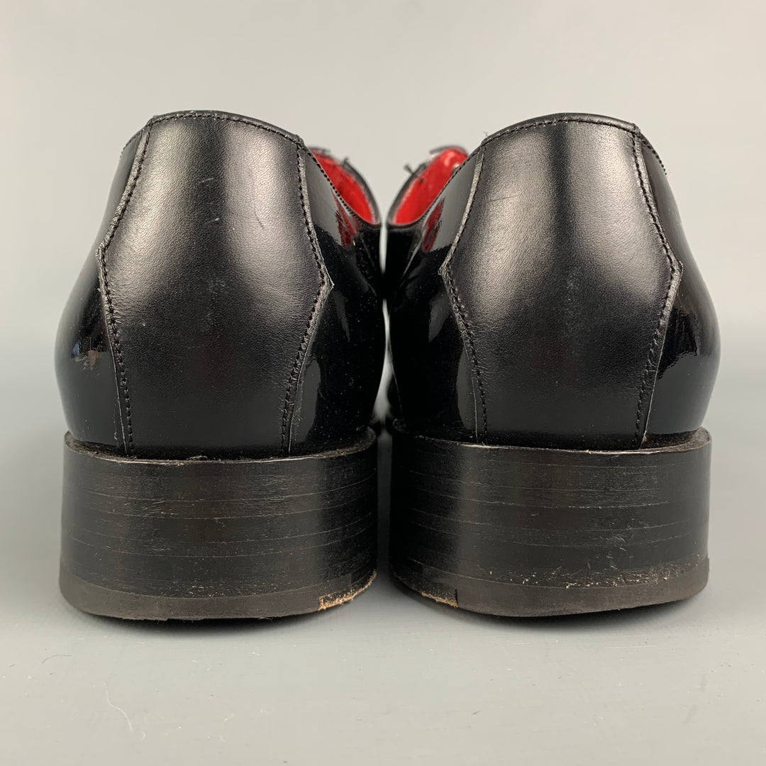 JEFFERY WEST Size 11.5 Black Patent Leather Lace Up Shoes