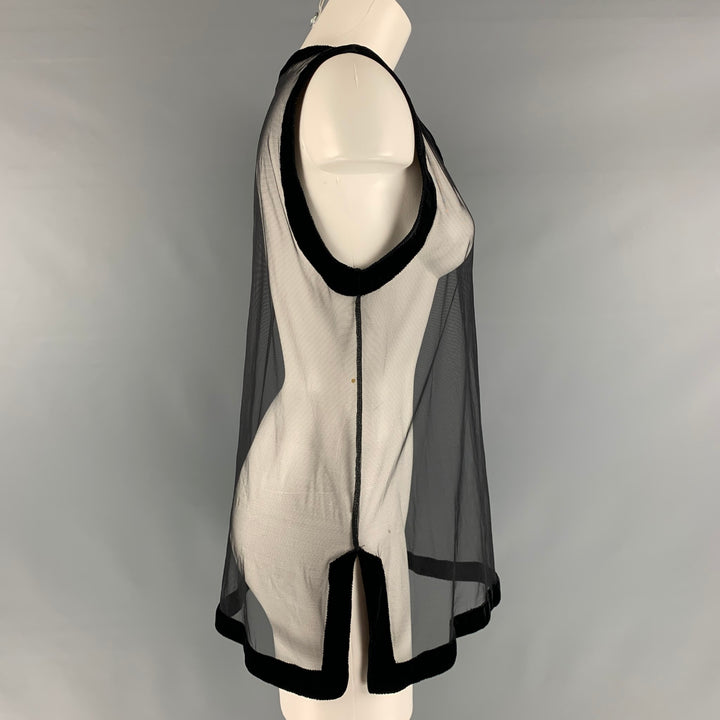 LA PERLA Size M Black See Through Mesh Tank Dress Top