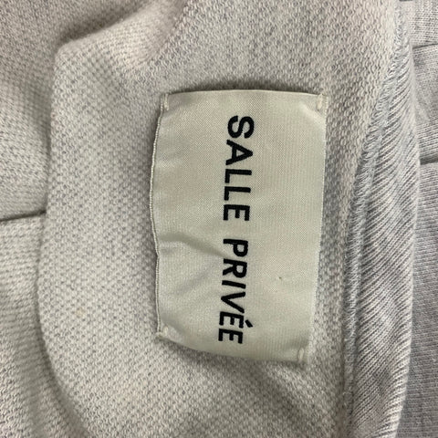 SALLE PRIVEE Size M Light Grey Heather Cotton Crew-Neck Sweatshirt