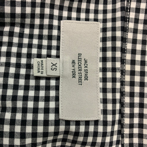 JACK SPADE Size XS Black White Gingham Cotton One pocket Long Sleeve Shirt