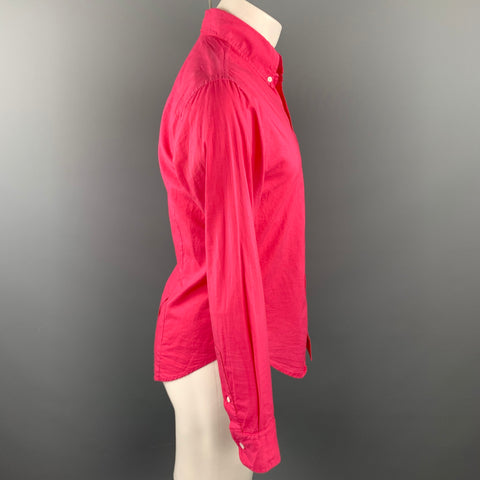 BAND OF OUTSIDERS Size S Pink Cotton Button Down Long Sleeve Shirt