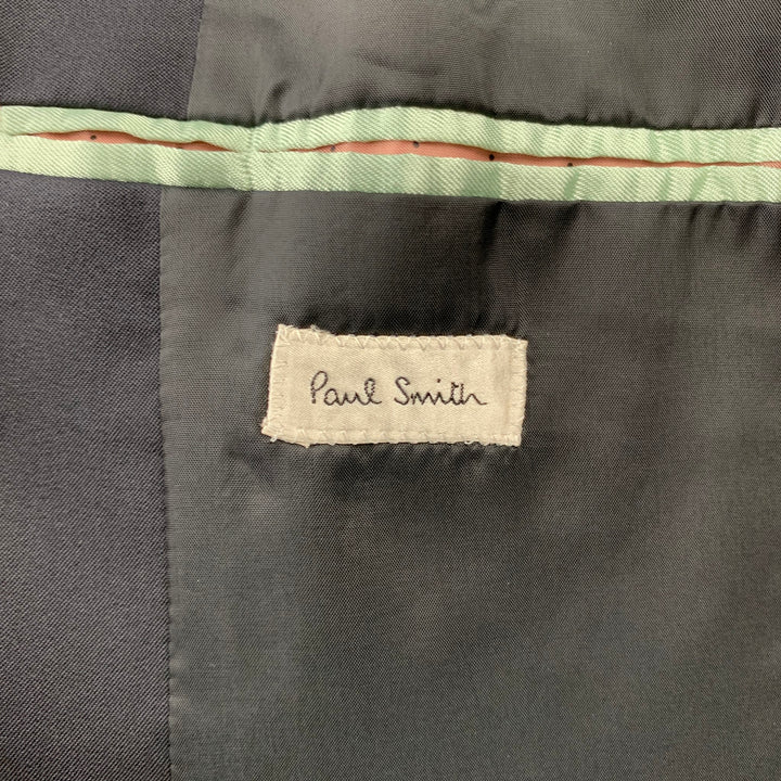 PAUL SMITH Size 38 Black Wool / Cashmere Tuxedo Sport Coat