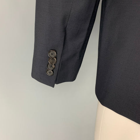 NEIL BARRETT Size 40 Navy Wool Single Breasted Slim Fit Sport Coat