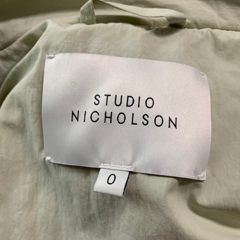 STUDIO NICHOLSON Size 0 Green Polyamide Padded Coat
