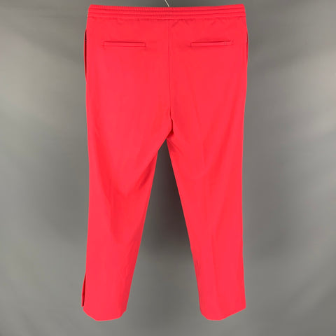 VALENTINO Size 32 Salmon Solid Wool Elastic Waistband Casual Pants